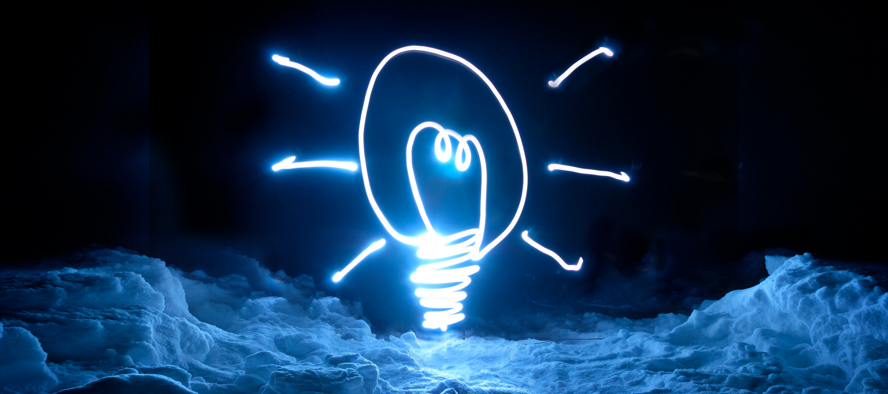 photographic illustration of light bulb moment